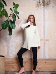 Seraphine Cream Longline Knit with Nursing Access Tunic - Image 4 of 5