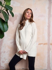 Seraphine Cream Longline Knit with Nursing Access Tunic - Image 5 of 5