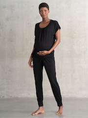 Seraphine Maternity Black Lougewear Set - Image 3 of 8