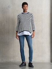 Seraphine Cream Maternity Crew Neck Knit Jumper - Image 2 of 7