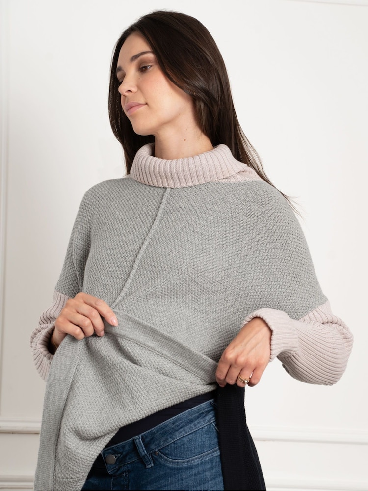 Seraphine Maternity Grey Roll Neck Knit 100% Cotton Jumper - Image 5 of 5 Seraphine Maternity Grey Roll Neck Knit 100% Cotton Jumper - Image 5 of 5
