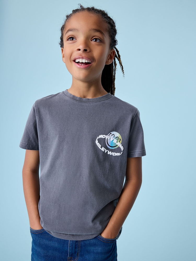 SMILEYWORLD® Boys Graphic Relaxed 100% Cotton T-Shirt - Image 5 of 7