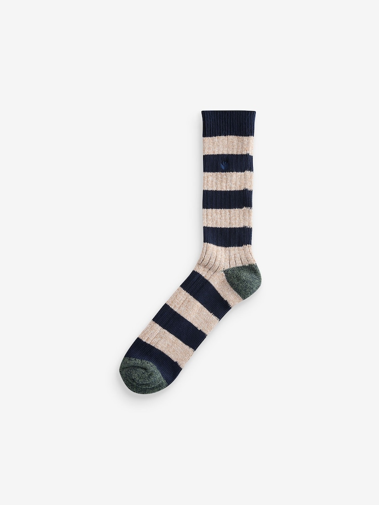 FatFace Khaki Green Nathan Sock 2 Pack - Image 2 of 3