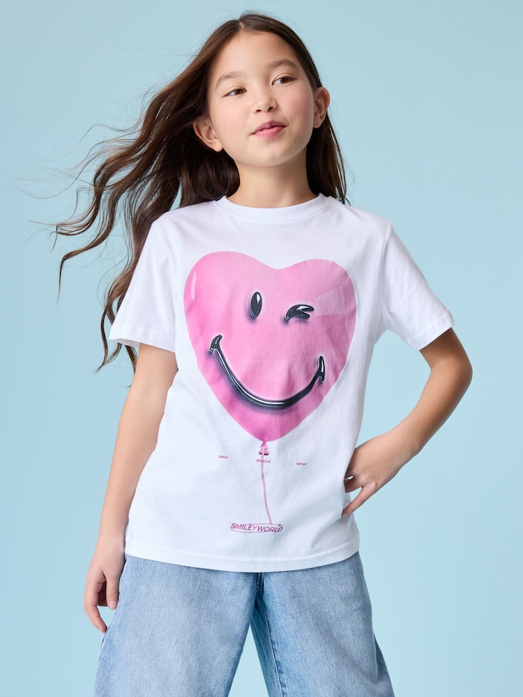 SMILEYWORLD® Girls Graphic Relaxed 100% Cotton T-Shirt - Image 4 of 6