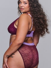 Lemonade Dolls Signature Lace Fuller Cup Wine Bralette - 4şəkildən 3 şəkil