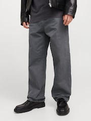 JACK & JONES Grey Alex Baggy Fit Jeans - Image 1 of 7