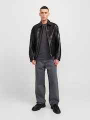 JACK & JONES Grey Alex Baggy Fit Jeans - Image 5 of 7