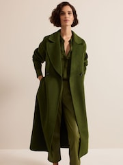 Phase Eight Green Darcy Double Faced Wool Coat - Image 1 of 9