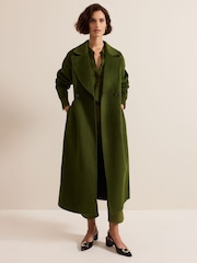 Phase Eight Green Darcy Double Faced Wool Coat - Image 3 of 9