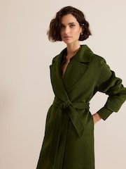 Phase Eight Green Darcy Double Faced Wool Coat - Image 6 of 9