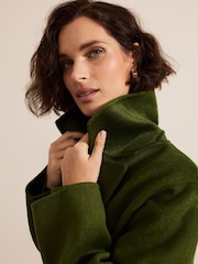 Phase Eight Green Darcy Double Faced Wool Coat - Image 7 of 9