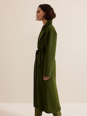 Phase Eight Green Darcy Double Faced Wool Coat - Image 8 of 9
