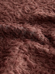 Chocolate Brown Textured Fringe Short Sleeve Crew Neck Top - Image 7 of 8