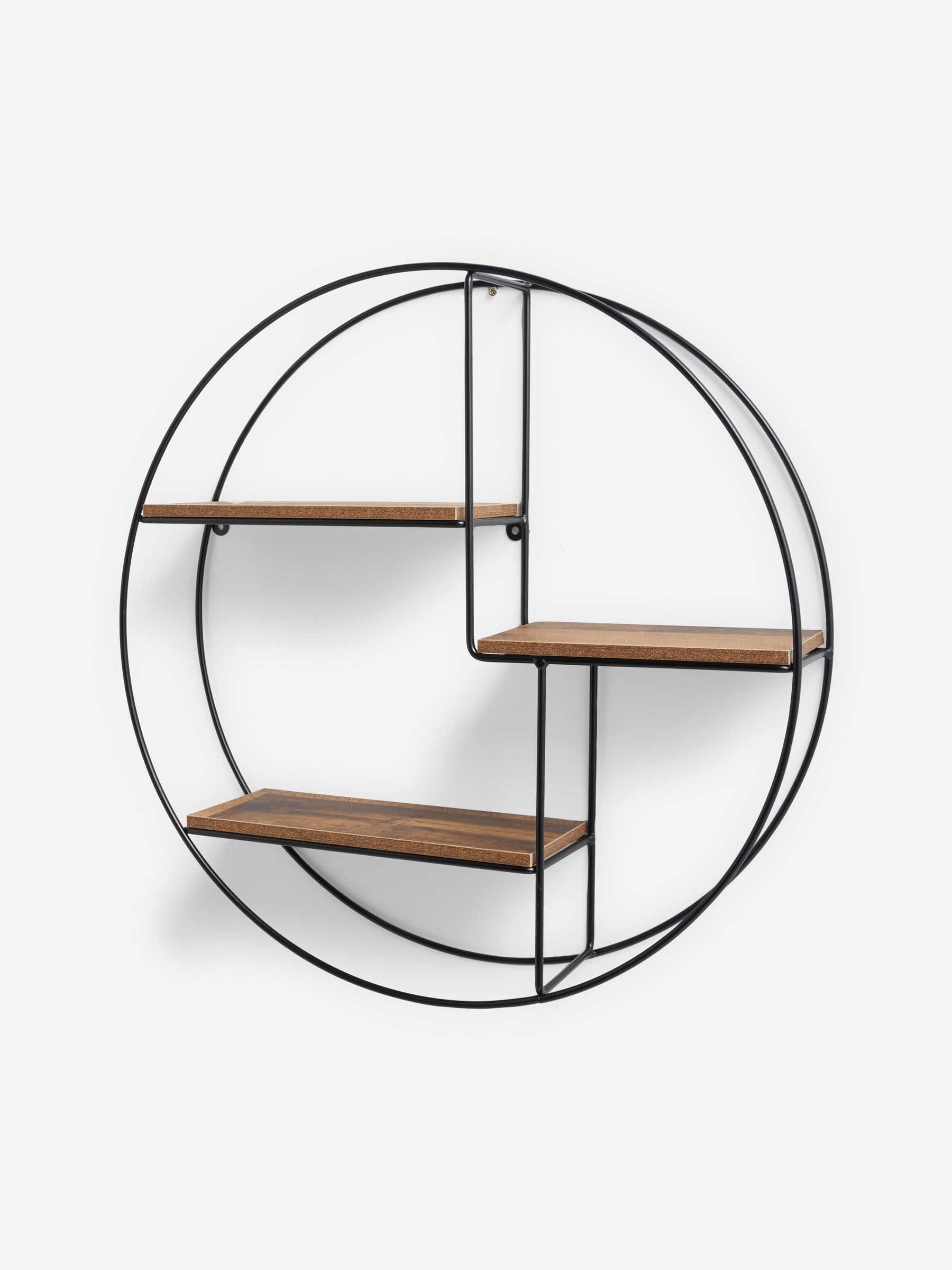 Buy Natural Dark Bronx Round Wall Shelf from Next Canada