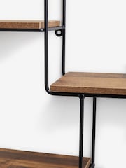 Natural Bronx Round Wall Shelf - Image 5 of 6