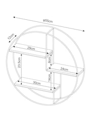 Natural Bronx Round Wall Shelf - Image 6 of 6