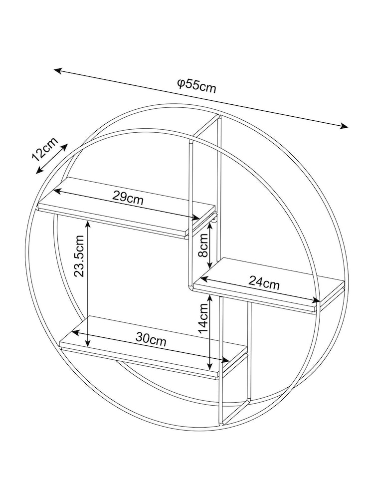 Bronx Round Wall Shelf - Изображение 6 из 6 Bronx Round Wall Shelf - Изображение 6 из 6