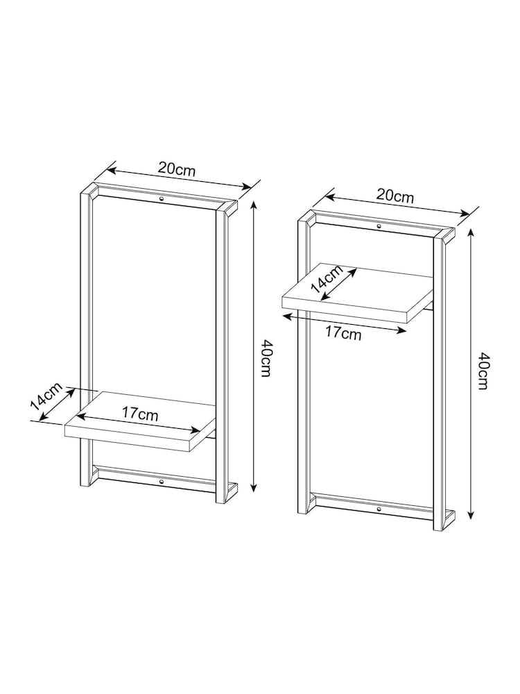 Set of 2 Natural Bronx Shelves - Image 4 of 6