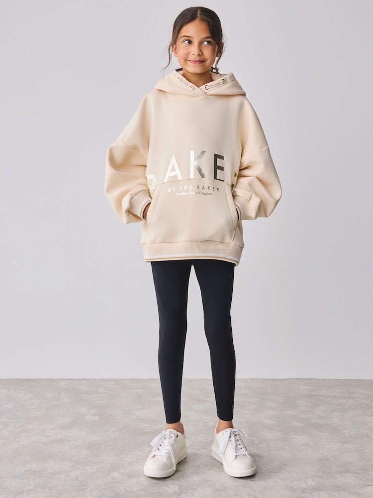 Baker by Ted Baker Oversized Stone Foil Branded Hoodie and Leggings Set 2 Piece - Image 1 of 23