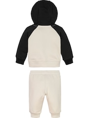 Calvin Klein Cream Stretch Cotton Hoodie And Joggers Set - Image 2 of 2