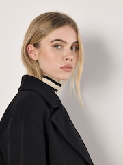 Apricot Black Oversized Boyfriend Coat - Image 5 of 5