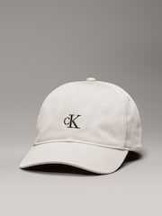 Calvin Klein Grey Monogram 100% Cotton Baseball Cap - Image 1 of 4