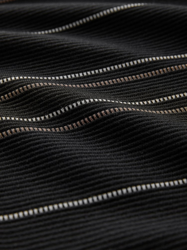 Black Smart Vertical Stripe T-Shirt - Image 8 of 8