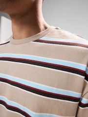 Neutro - Camiseta listrada listrada, pesada, 100% algodão - Imagem 5 de 8