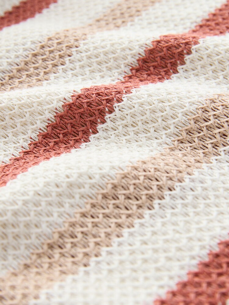 Red/White Textured Vertical Stripe T-Shirt - Image 10 of 10
