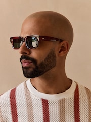 Red/White Textured Vertical Stripe T-Shirt - Image 7 of 10