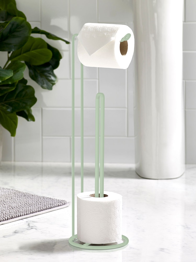 Green Sage Wire Toilet Roll Holder - Image 1 of 2 Green Sage Wire Toilet Roll Holder - Image 1 of 2