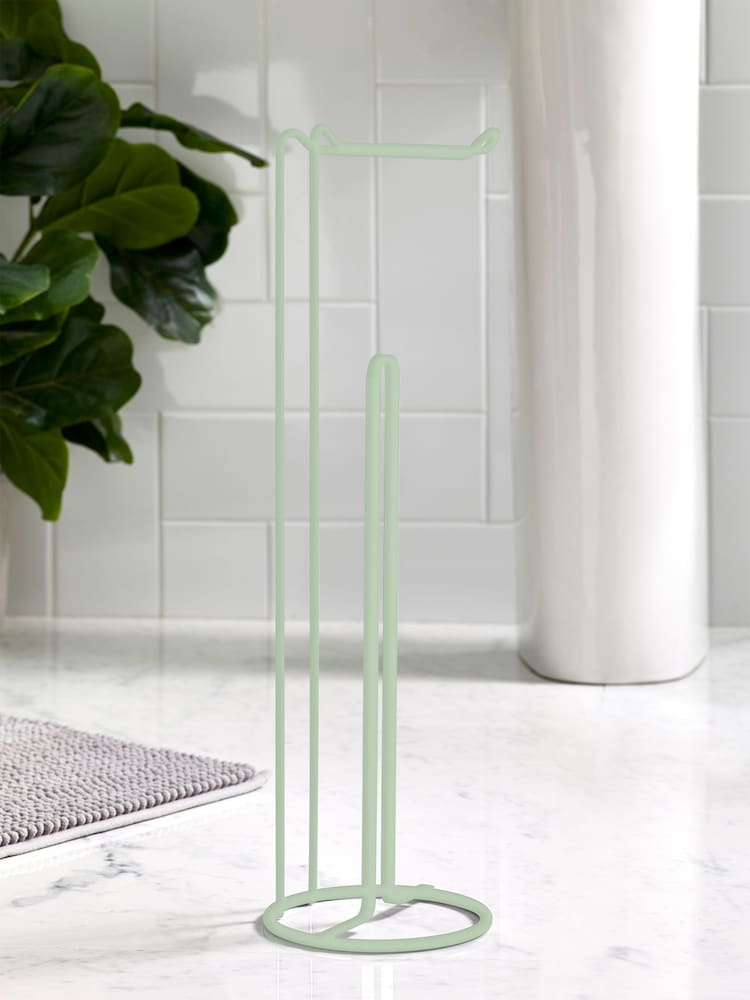 Green Sage Wire Toilet Roll Holder - Image 2 of 2