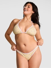 Victoria's Secret PINK Yellow Floral Cape May Triangle Bikini Top - Image 3 of 4