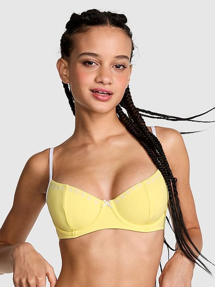 Victoria's Secret PINK Popcorn Yellow Buttercup Bikini Top - Image 1 of 4