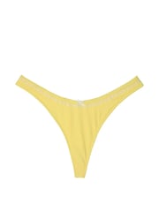 Victoria's Secret PINK Popcorn Yellow Thong Rosemary Itsy Bikini Bottoms - Image 4 of 4