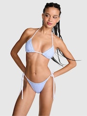 Victoria's Secret PINK Dottie Blue Tie Side Rosemary Itsy Bikini Bottoms - Image 3 of 4
