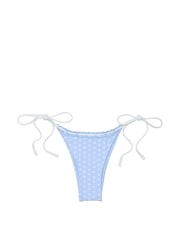 Victoria's Secret PINK Dottie Blue Tie Side Rosemary Itsy Bikini Bottoms - Image 4 of 4