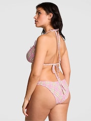 Victoria's Secret PINK Strawberry Plaid Pink Reign Triangle Bikini Top - Image 2 of 4