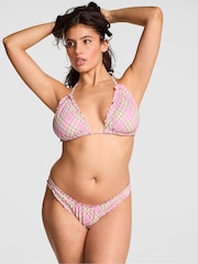 Victoria's Secret PINK Strawberry Plaid Pink Reign Triangle Bikini Top - Image 3 of 4