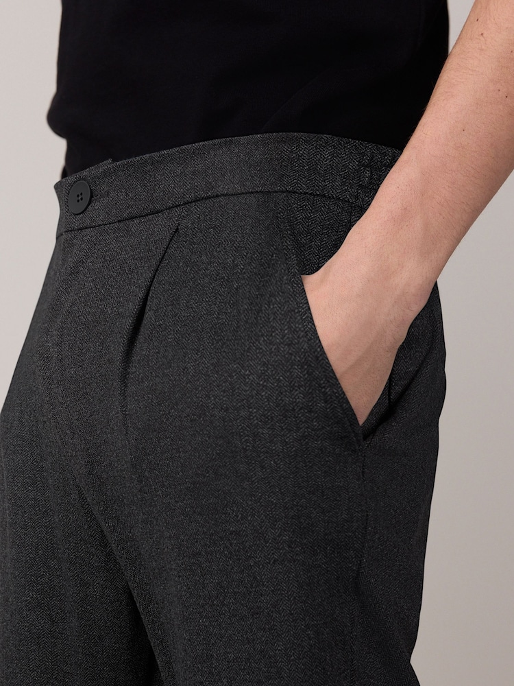 Gris de charbon de bois - Cotton Blend Smart Jersey Joggers - Image 4 of 9