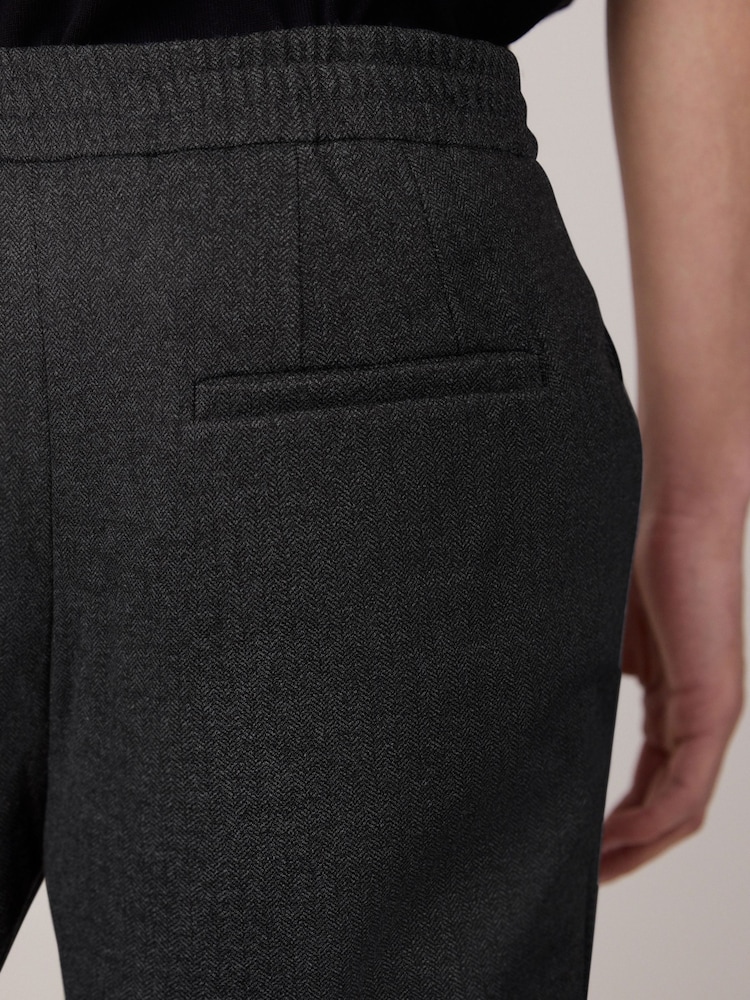 Gris de charbon de bois - Cotton Blend Smart Jersey Joggers - Image 5 of 9