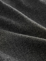 Charcoal Grey Cotton Blend Smart Jersey Joggers - Image 9 of 9