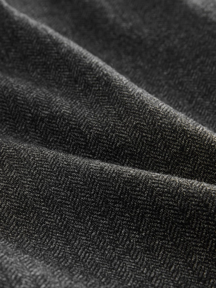 Charcoal Grey Cotton Blend Smart Jersey Joggers - Image 9 of 9