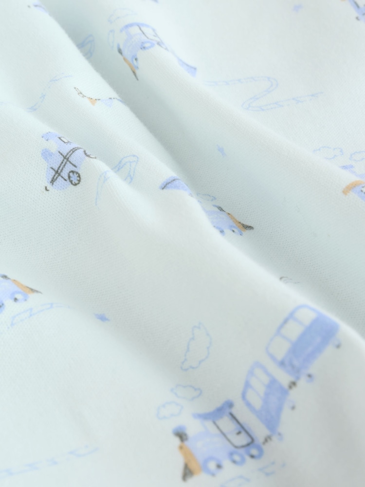 White/Blue Baby Embroidered Sleepsuits 3 Pack - Image 14 of 14 White/Blue Baby Embroidered Sleepsuits 3 Pack - Image 14 of 14