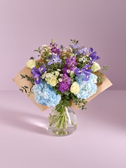 White XL Mathiola and Chrysanthemum Fresh Flower Bouquet - Image 1 of 3