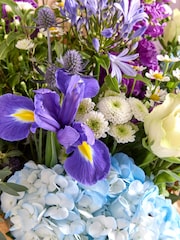 White XL Mathiola and Chrysanthemum Fresh Flower Bouquet - Image 2 of 3