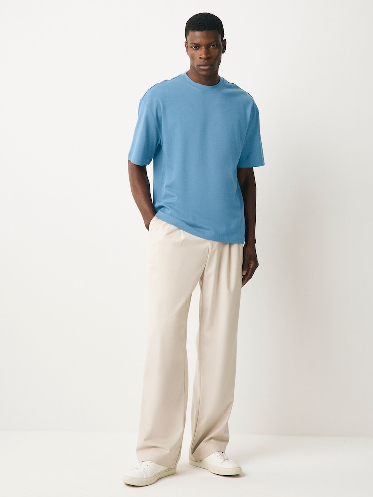 Blue Mid Relaxed Fit Heavyweight T-Shirt - Image 2 of 3