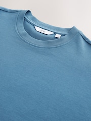 Blue Mid Relaxed Fit Heavyweight T-Shirt - Image 3 of 3