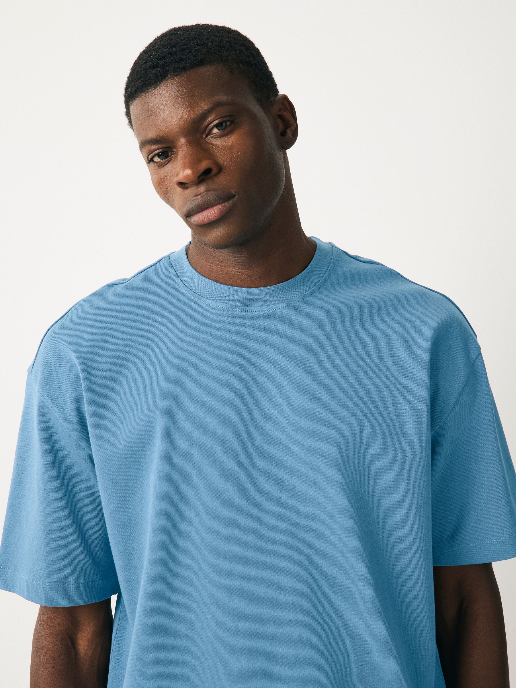 Buy Blue Mid Relaxed Fit Heavyweight T-Shirt from Next Canada