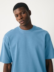 Mittelblau - Bequeme Passform - T-Shirt aus schwerem Material - Bild 4 von 7